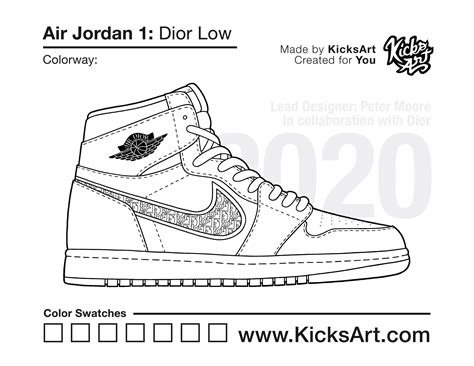 air jordan 1 dior drawing